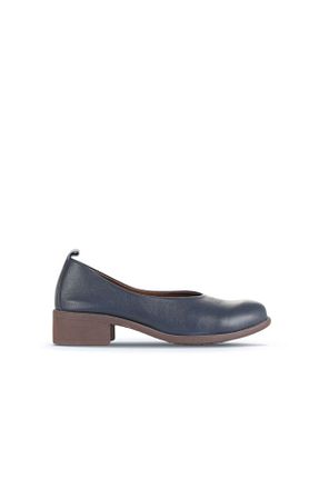 کفش پاشنه بلند کلاسیک سرمه ای زنانه چرم Bueno Shoes - کد 860103833