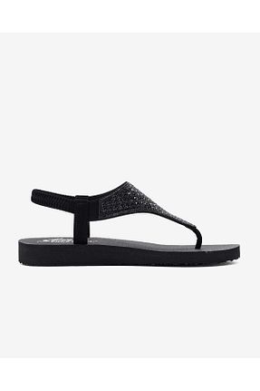 دمپائی مشکی زنانه پاشنه تخت Skechers - کد 822895406