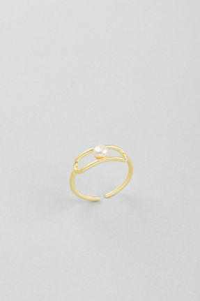انگشتر نقره زرد زنانه مروارید So Chic - کد 787842806