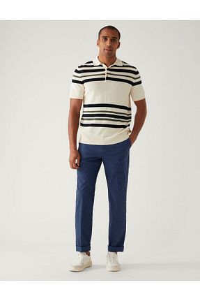 شلوار سرمه ای مردانه پنبه ای Marks & Spencer - کد 656766640
