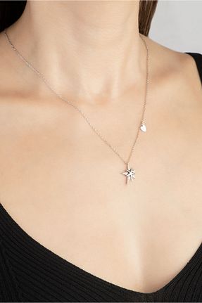 گردنبند نقره سفید زنانه 925 عیار So Chic - کد 444302539