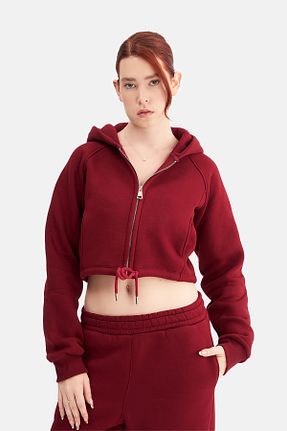 سوئیشرت زرشکی زنانه ساده Mesfeno - کد 860885399