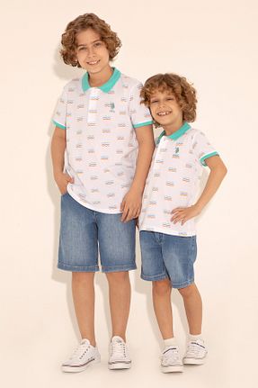 پولوشرت سفید بچه گانه پارچه ای U.S. Polo Assn. - کد 832712672