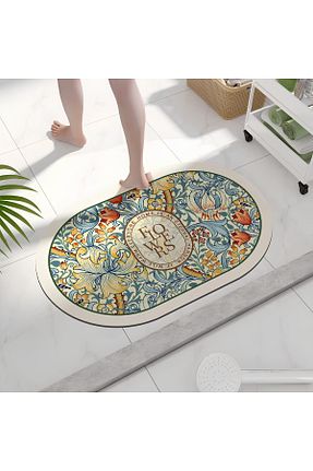 پادری حمام قهوه ای میکروفیبر 3D ELSE HALI - کد 860913642