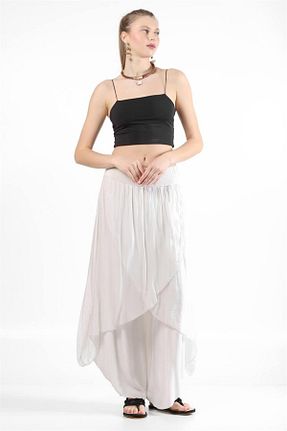 شلوار بژ زنانه پارچه Bohem Stil - کد 357486207
