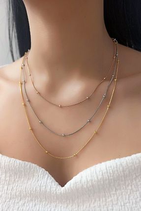 گردنبند استیل ( فولاد ) طلائی استیل (فولاد) ALDE - کد 860963358
