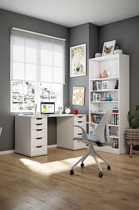 میز تحریر سفید 73 سانتی متر DEKOREX - کد 856866934