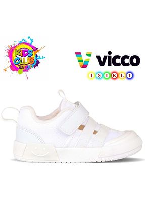 کفش اسنیکر سفید بچه گانه چسبی Vicco - کد 835012761