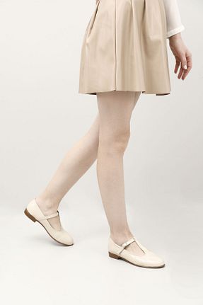 بابت بژ زنانه چرم خالص GÖNDERİ(R) - کد 839308850