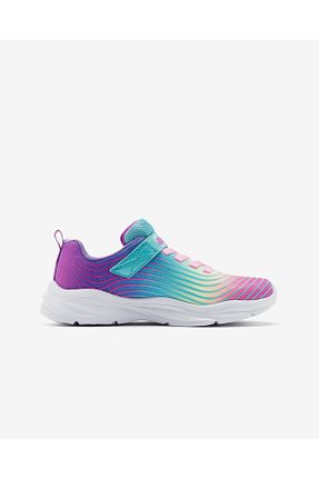 کفش اسنیکر آبی بچه گانه چسبی Skechers - کد 806450738