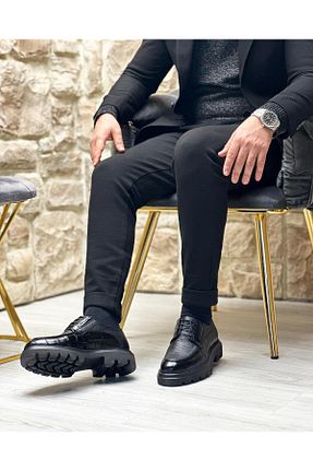 کفش کژوال مشکی مردانه چرم خالص ByItallanoshoes - کد 807320384