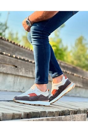 کفش اسنیکر بژ مردانه چرم اصل ByItallanoshoes - کد 846983137
