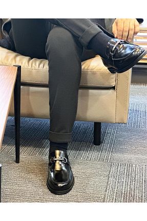 کفش کژوال مشکی مردانه چرم خالص ByItallanoshoes - کد 769858225