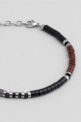 دستبند استیل (فولاد) مشکی مردانه استیل (فولاد) So CHIC GENT - کد 835688996
