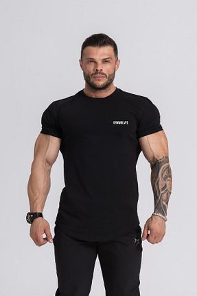 تیشرت اسپرت مشکی مردانه رگولار Gymwolves - کد 860976228