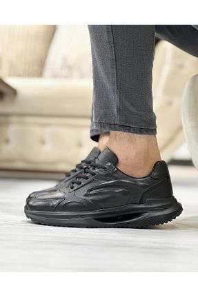 کفش اسنیکر مشکی مردانه چرم اصل ByItallanoshoes - کد 759634696