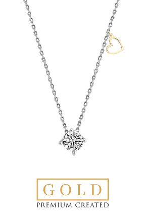 گردنبند طلا سفید زنانه 8 عیار So Chic - کد 776884715