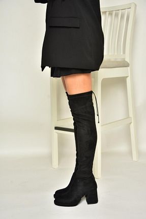 چکمه مشکی زنانه جیر Fox Shoes - کد 861003117