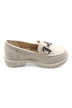 کفش لوفر بژ زنانه چرم مصنوعی Melen Shoes - کد 683063662