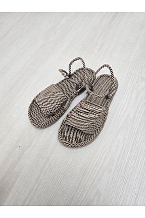 صندل طوسی زنانه پاشنه تخت butik prd - کد 861000333