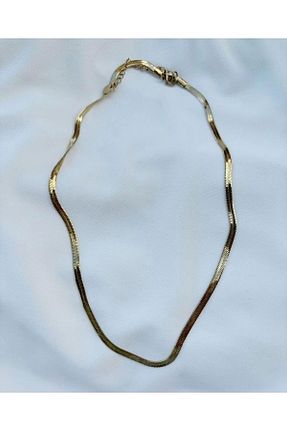 گردنبند استیل ( فولاد ) طلائی زنانه استیل (فولاد) Eylülün Takısı - کد 845687807