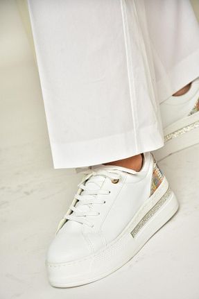 کفش اسنیکر سفید زنانه بند دار Fox Shoes - کد 861003964