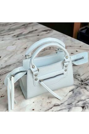 کیف دوشی سفید زنانه چرم مصنوعی HİLLARY - کد 861011706