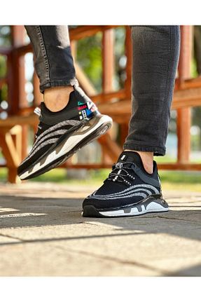 کفش اسنیکر مشکی مردانه چرم اصل ByItallanoshoes - کد 759831922