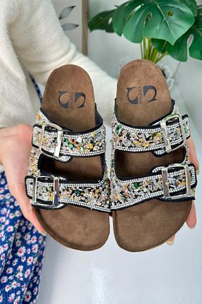 دمپائی مشکی زنانه چرم مصنوعی Allyup - کد 861203460
