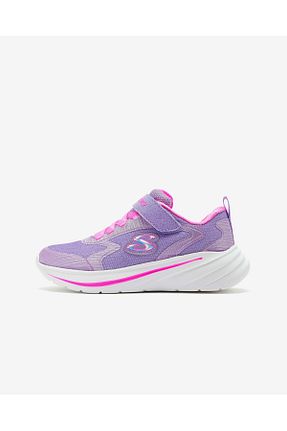 کفش اسنیکر بنفش بچه گانه چسبی Skechers - کد 852131464