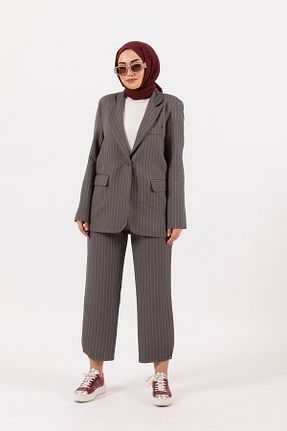 ست بالاتنه و پائین تنه طوسی زنانه بافتنی Stilife - کد 861036965