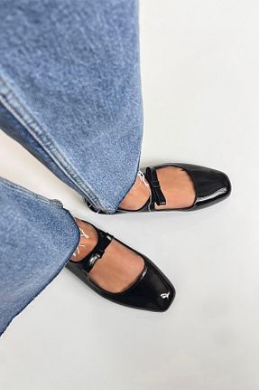 بابت مشکی زنانه چرم لاکی Straswans - کد 812200247