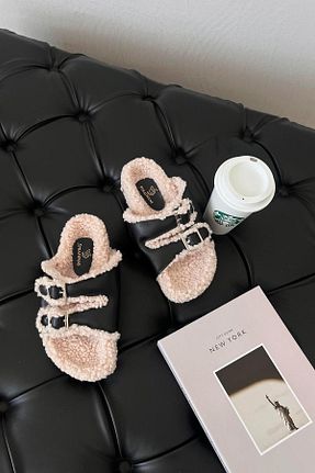 دمپائی خانگی مشکی زنانه پاشنه کوتاه (1 - 4 سانتی متر) Straswans - کد 765680740