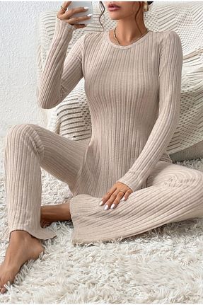 ست لباس راحتی بژ زنانه ساده BELLA NOTTE - کد 861037973