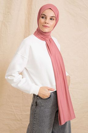 شال صورتی زنانه پنبه ای PURESCARFS - کد 849768539