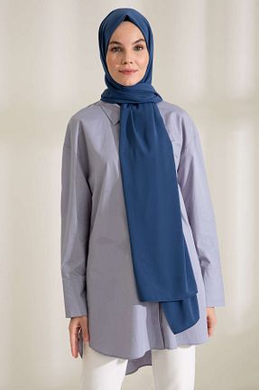 شال سرمه ای زنانه Medine İpeği PURESCARFS - کد 849617608