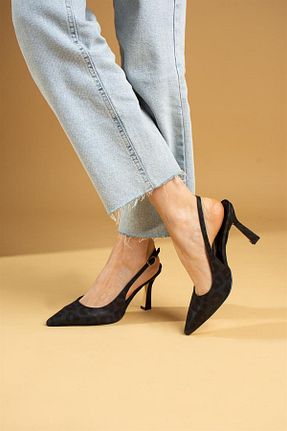 کفش پاشنه بلند کلاسیک مشکی زنانه ساتن ShoeTek - کد 708679973