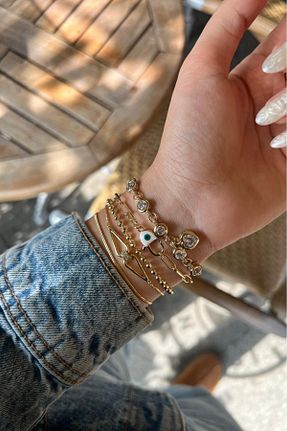 دستبند جواهر طلائی زنانه روکش طلا BUNNY - کد 861044511