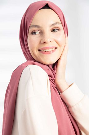 شال قهوه ای زنانه کرپ PURESCARFS - کد 859222146
