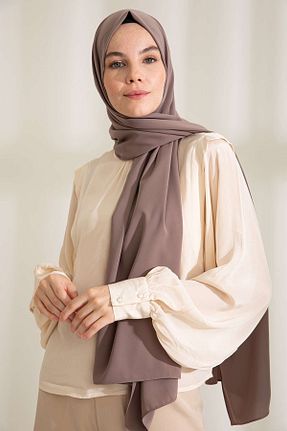 شال قهوه ای زنانه Medine İpeği PURESCARFS - کد 849617690