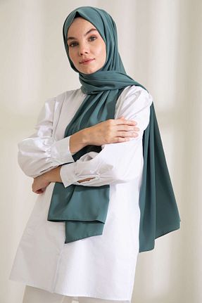 شال سبز زنانه Medine İpeği PURESCARFS - کد 849617652
