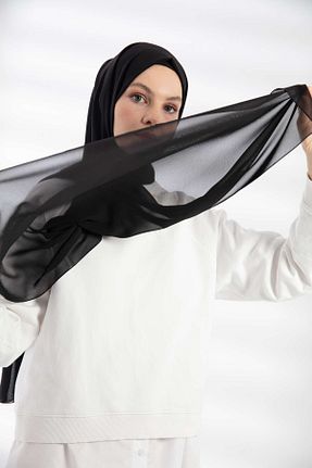 شال مشکی زنانه شیفون PURESCARFS - کد 849768509