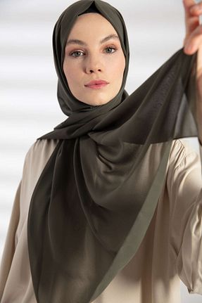 شال خاکی زنانه شیفون PURESCARFS - کد 849768492