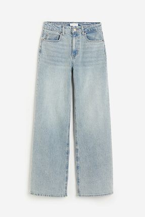 شلوار جین آبی زنانه پاچه گشاد H&M - کد 859072315