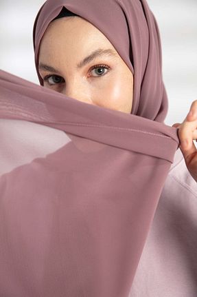 شال صورتی زنانه شیفون PURESCARFS - کد 849773230