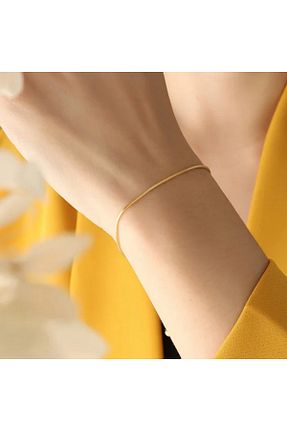 دستبند استیل (فولاد) طلائی زنانه استیل (فولاد) CAXBERN - کد 861054495