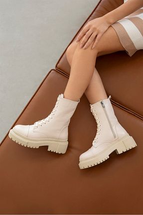 بوت برفی بژ زنانه Straswans - کد 359441807