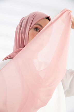 شال صورتی زنانه شیفون PURESCARFS - کد 849768555
