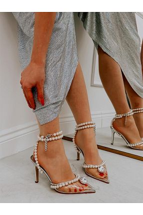 کفش مجلسی نارنجی زنانه پاشنه نازک ERVANIN BUTİĞİ - کد 668726760