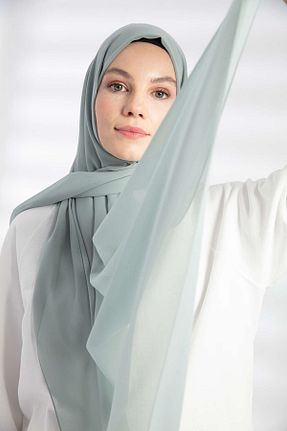 شال سبز زنانه شیفون PURESCARFS - کد 849773026
